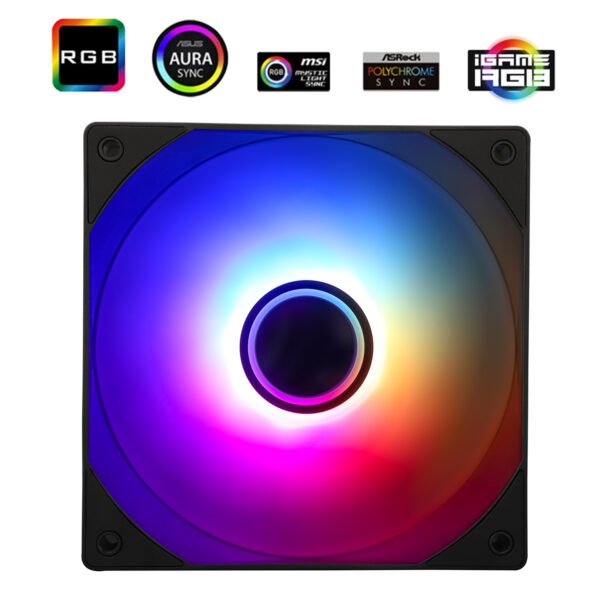 Korpuso aušintuvas Thermalright 120mm ARGB TL-C12B-S V3 JUODAS 1vnt - Image 7