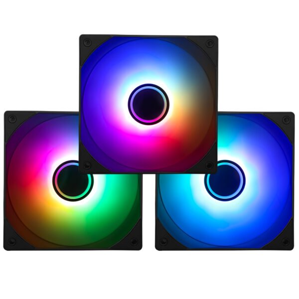 Korpuso aušintuvai Thermalright 120mm ARGB TL-C12B-S V3 JUODI 3vnt - Image 2