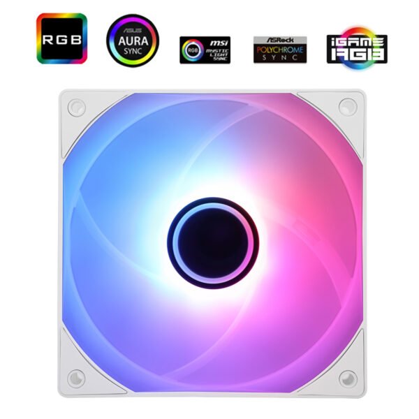 Korpuso aušintuvas Thermalright 120mm ARGB TL-C12W-S V3 BALTAS 1vnt - Image 9