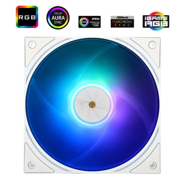 Korpuso aušintuvas Thermalright 120mm ARGB TL-P12W-S BALTAS 1vnt - Image 8