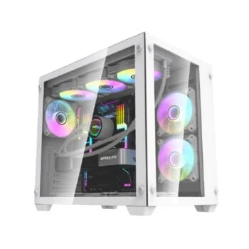 Darkflash C285 White (Baltas) ATX kompiuterio korpusas