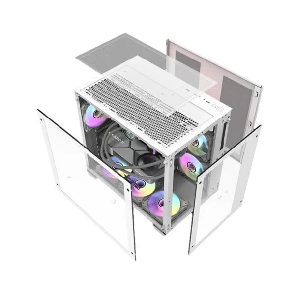 Darkflash C285 White (Baltas) ATX kompiuterio korpusas - Image 5