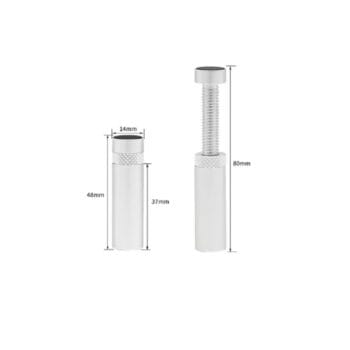 Vaizdo plokštės GPU teleskopinis laikiklis SIDABRINIS 48-80mm (atrama, support, anti-bend)