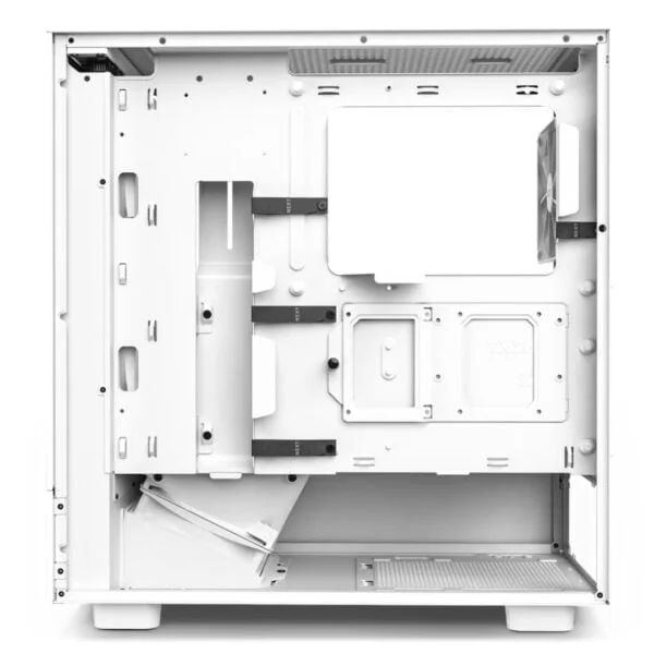 NZXT H5 Flow TG White (Baltas) ATX kompiuterio korpusas - Image 4
