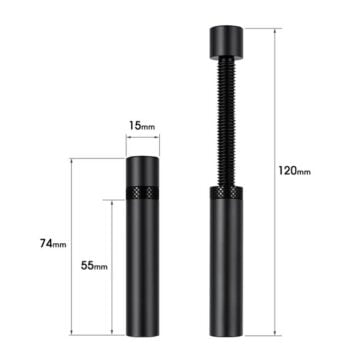 Vaizdo plokštės GPU teleskopinis laikiklis JUODAS 74-120mm (atrama, support, anti-bend)