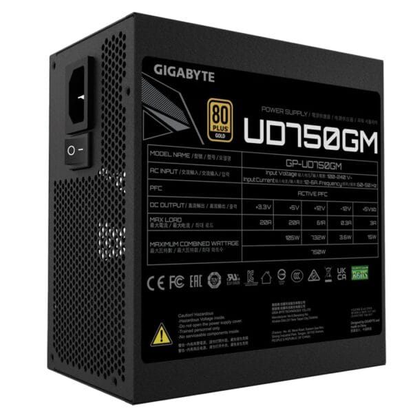 GIGABYTE UD750GM 750W 80+ Gold Modular PSU - Image 3