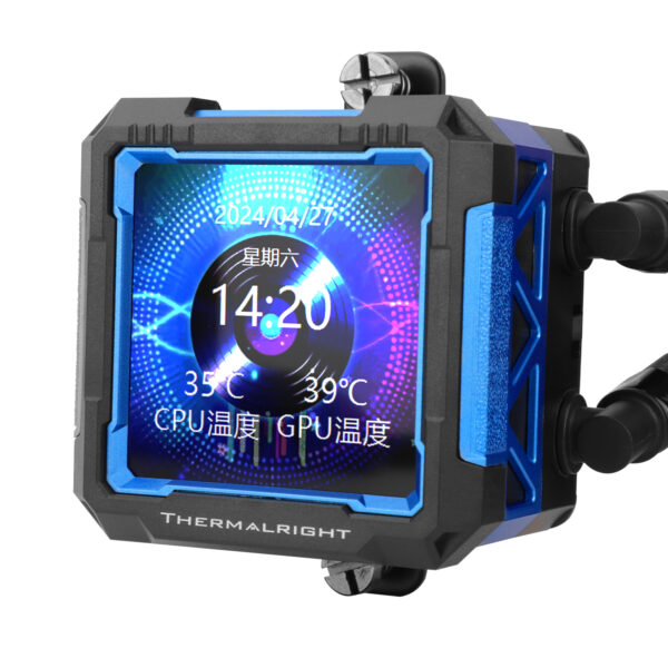 Procesoriaus (CPU) aušintuvas Thermalright Frozen Warframe PRO 360 AIO (7cm 320x320 LCD ekranas) juodas - Image 2