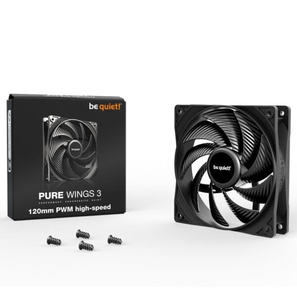 Korpuso aušintuvas Be Quiet! PURE WINGS 3 PWM HS 120mm BL106 1vnt Juodas - Image 3