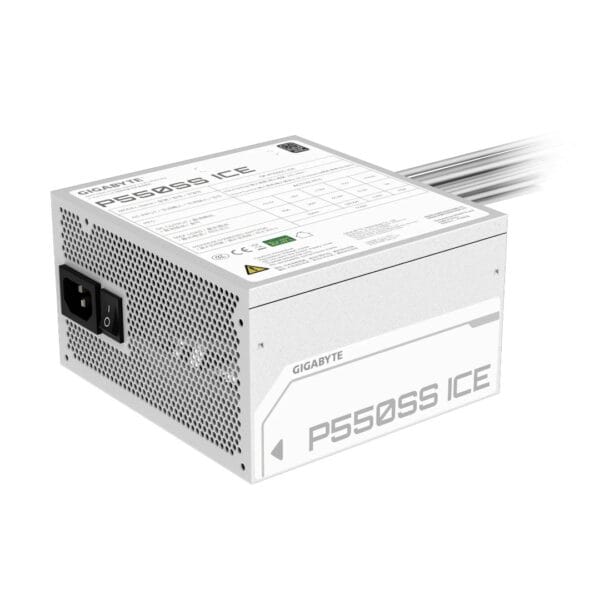 GIGABYTE P550SS ICE 550W 80+ Silver Non-Modular PSU Baltas - Image 3