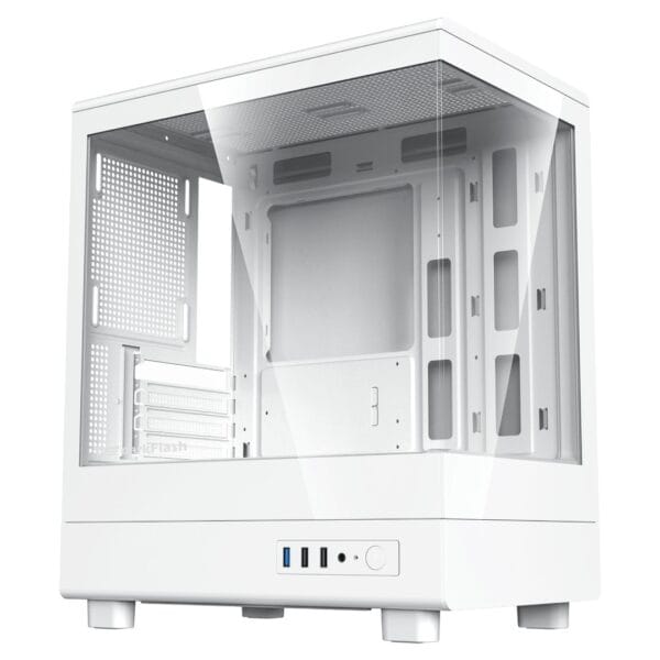 Kompiuterio korpusas Darkflash DB330M M-ATX TG +3 ARGB ventiliatoriai baltas - Image 1