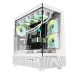 Kompiuterio korpusas Darkflash DPX90 ATX TG +3 ARGB ventiliatoriai baltas