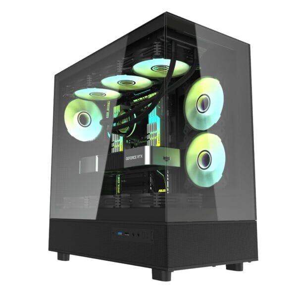 Kompiuterio korpusas Darkflash DPX90 ATX TG +3 ARGB ventiliatoriai juodas - Image 1