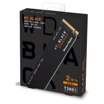 2TB WD Black SN850X M.2 NVMe SSD PCIe Gen 4.0 skaitymas: 7300 MB/s rašymas: 6600 MB/s