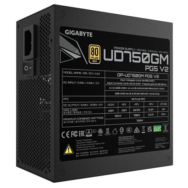 Untitled image - 2025-09-24T152644.997 GIGABYTE UD750GM PG5 V2 750W 80+ Gold Modular PSU (ATX 3.1 PCIe 5.1 GPU palaikymas) (GP-UD750GM PG5 V2) - Image 4
