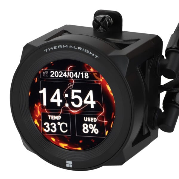 Procesoriaus (CPU) aušintuvas AIO Thermalright Core Vision ARGB 360 su LCD Ekranu JUODAS - Image 2
