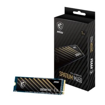1TB MSI SPATIUM M450 NVMe M.2 PCIe Gen 4.0x4 SSD iki 3600MB/s