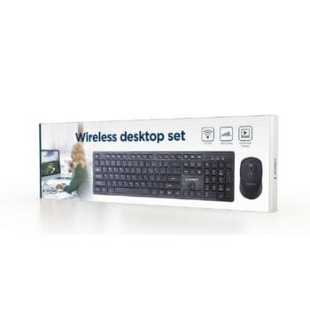 Gembird Wireless desktop klaviatūra+pelė set KBS-WCH-04 Wireless