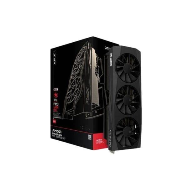 XFX Quicksilver AMD Radeon RX 9070 XT Gaming Edition 16GB GDDR6 RDNA 4 RX-97TQICKB9 - Image 1
