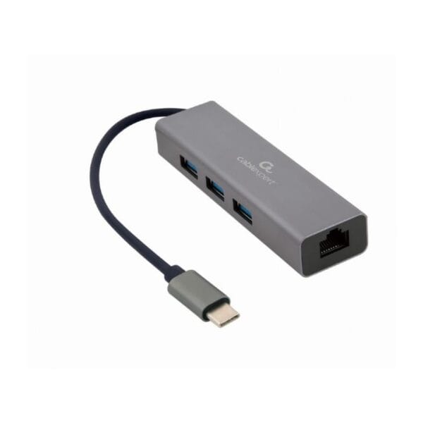 Untitled image - 2025-03-19T124104.957 CABLEXPERT Tinklo adapteris A-CMU3-LAN-01 USB-C Gigabit network adapter with 3-port USB 3.1 hub - Image 2