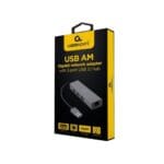 CABLEXPERT Tinklo adapteris A-AMU3-LAN-01 USB 3.0 Gigabit network adapter with 3-port USB 3.1 hub