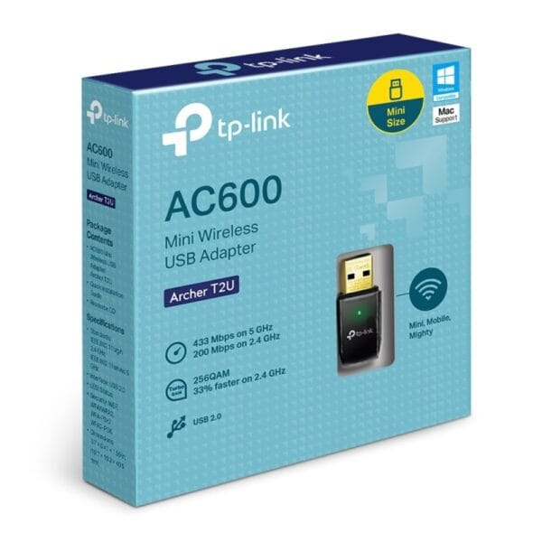 TP-LINK AC600 Wireless Dual Band USB Adapter Archer T2U Ver: 3.0 WLAN 433 Mbit/s - Image 3