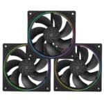 Korpuso aušintuvai Thermalright 120mm ARGB TL-S12R JUODI 3vnt. Reverse Blade (Atvirkštinis)