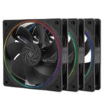 Korpuso aušintuvai Thermalright 120mm ARGB TL-S12R JUODI 3vnt. Reverse Blade (Atvirkštinis) - Image 2