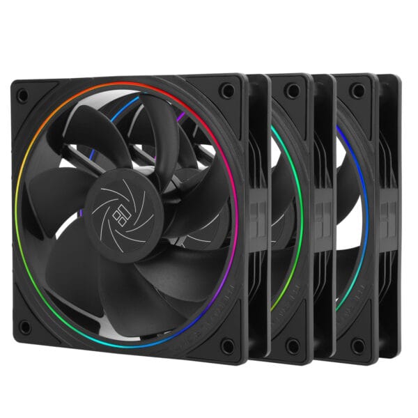 Korpuso aušintuvai Thermalright 120mm ARGB TL-S12R JUODI 3vnt. Reverse Blade (Atvirkštinis) - Image 2