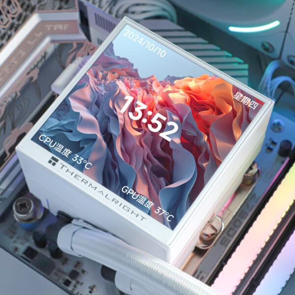 Procesoriaus (CPU) aušintuvas Thermalright Hyper Vision 360 ARGB WHITE (Baltas) AIO  CPU Cooler - Image 7