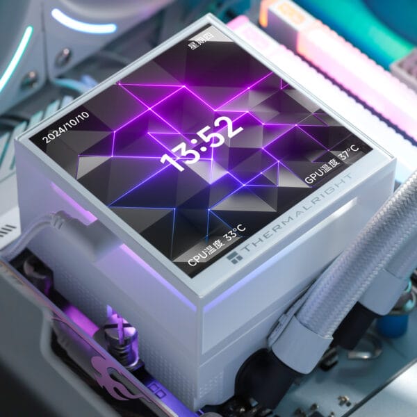 Procesoriaus (CPU) aušintuvas Thermalright Hyper Vision 360 ARGB WHITE (Baltas) AIO  CPU Cooler - Image 9