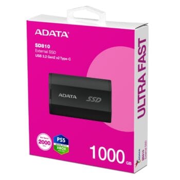 ADATA SD810 External SSD 1TB Portable SSD R-2000 MB/s W-2000 MB/s USB-C Išorinis kietasis diskas