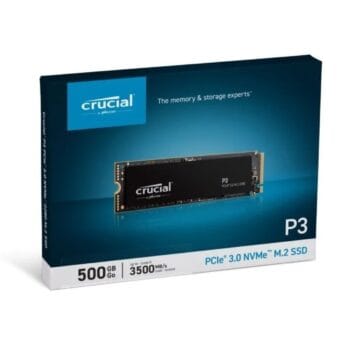 Crucial P3 500GB NVMe M.2 SSD iki 3500MB/s