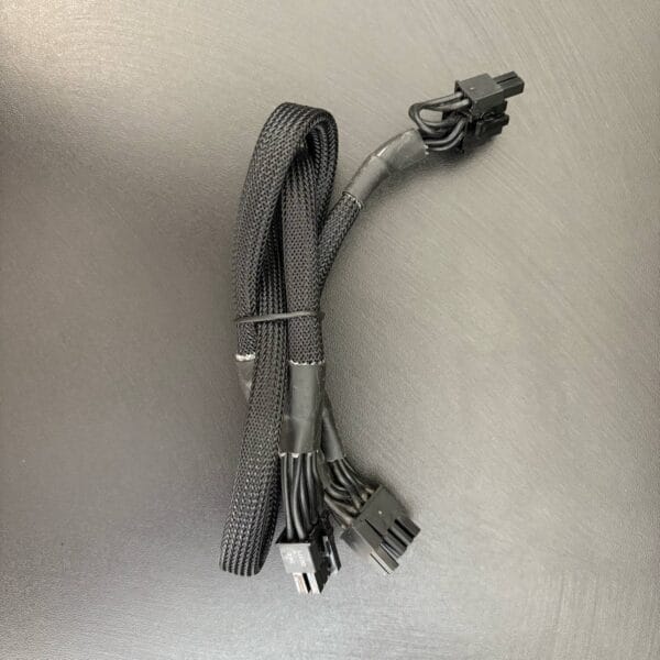 Corsair GPU VGA Type 4 (Tinka Type 3) Sleeved black PCIe kabelis 2x8 (6+2) Pin (Orginalus) - Image 2