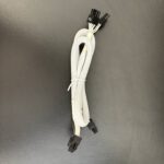 Corsair GPU VGA Type 4 (Tinka Type 3) Sleeved white PCIe kabelis 2×8 (6+2) Pin (Orginalus) - Image 2