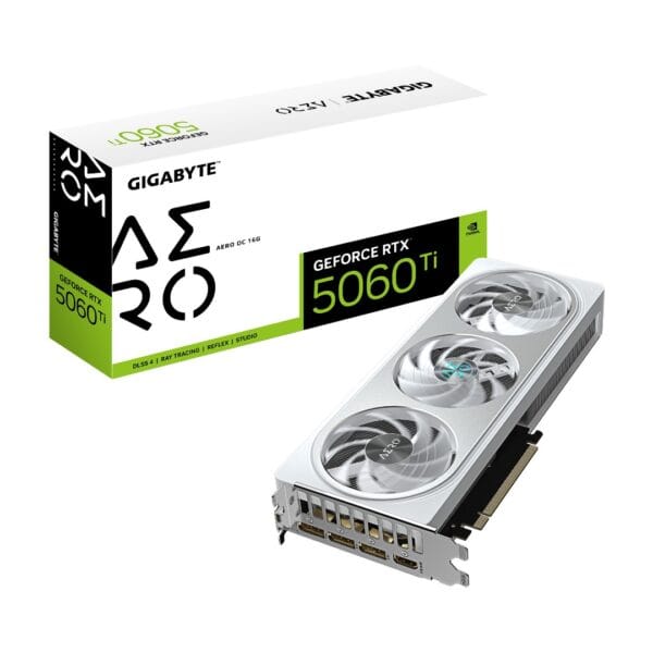 Vaizdo plokštė GIGABYTE NVIDIA GeForce RTX 5060 Ti 16GB GDDR7 AERO OC , 128bit, PCIE 5.0 - Image 1