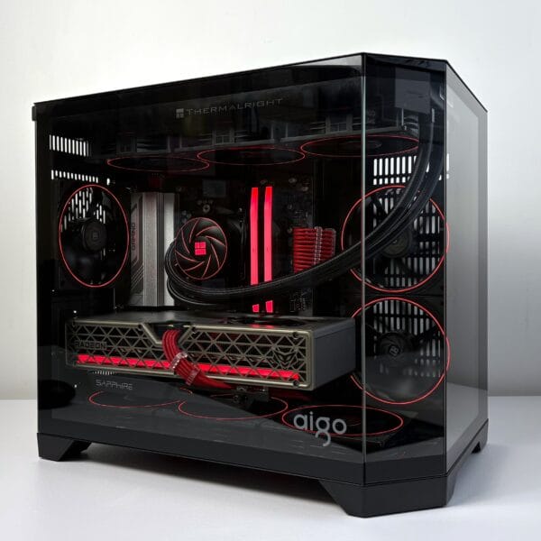 (P755) Stacionarus žaidimų-darbo kompiuteris Ryzen 5 9600X B650M WIFI 32GB DDR5 1TB NVMe SSD RX 9060 XT 16GB - Image 1