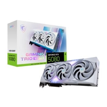 Vaizdo plokštė MSI GeForce RTX 5080 16GB GAMING TRIO OC WHITE PCIe 5.0 (G5080-16GTCW)