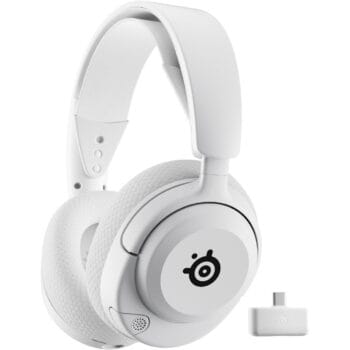 Žaidimų ausinės SteelSeries Arctis Nova 5P Belaidės (Wireless) Balta 60H Battery Life 2.4GHz or BT ClearCast Gen2.X-Mic