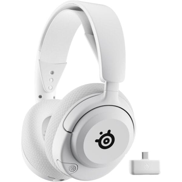 Žaidimų ausinės SteelSeries Arctis Nova 5P Belaidės (Wireless) Balta 60H Battery Life 2.4GHz or BT ClearCast Gen2.X-Mic - Image 1