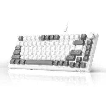 Žaidimų Klaviatūra Mechaninė AJAZZ AK820 75% White backlight HotSwap USB-C (Grey White)
