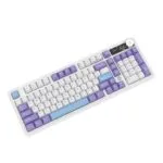 Žaidimų Klaviatūra Mechaninė AJAZZ AK980 98% ARGB HotSwap Belaidė BT5.0 USB-C 2.4GHz su TFT ekranu (White Purple) - Image 2