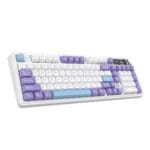 Žaidimų Klaviatūra Mechaninė AJAZZ AK980 98% ARGB HotSwap Belaidė BT5.0 USB-C 2.4GHz su TFT ekranu (White Purple) - Image 3