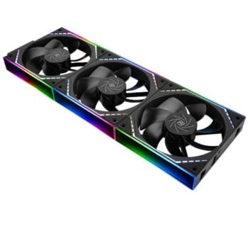 Korpuso aušintuvas Thermalright 120mm TL-M12QR X3 (JUODI) INFINITY MIRROR ARGB EASY CONNECT FAN Atvirkštiniai (Reverse)