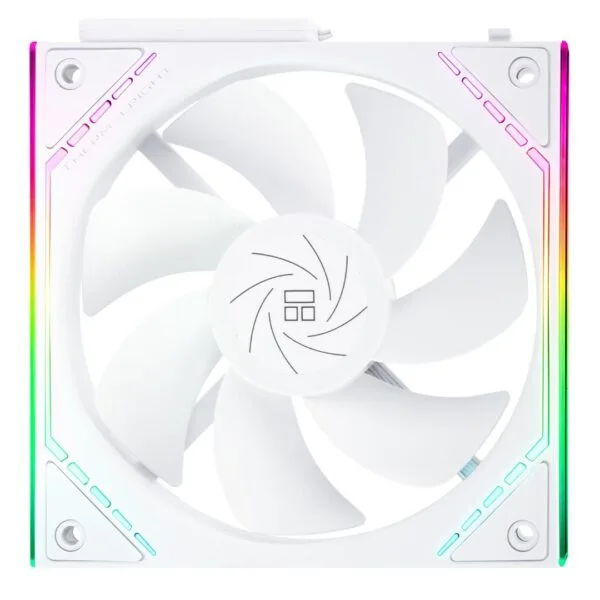 Korpuso aušintuvas Thermalright 120mm TL-M12QRW X3 (BALTI) INFINITY MIRROR ARGB EASY CONNECT FAN Atvirkštiniai (Reverse) - Image 2