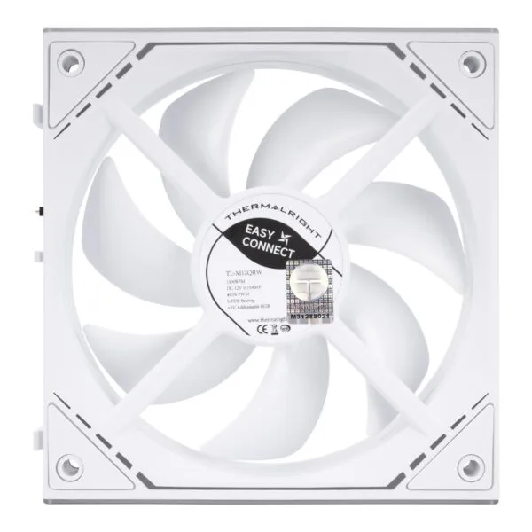 Korpuso aušintuvas Thermalright 120mm TL-M12QRW X3 (BALTI) INFINITY MIRROR ARGB EASY CONNECT FAN Atvirkštiniai (Reverse) - Image 3