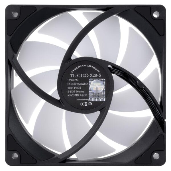 Korpuso aušintuvas Thermalright 120mm TL-C12C-X28-S X3 HIGH PERFORMANCE FAN (Juodi) - Image 5