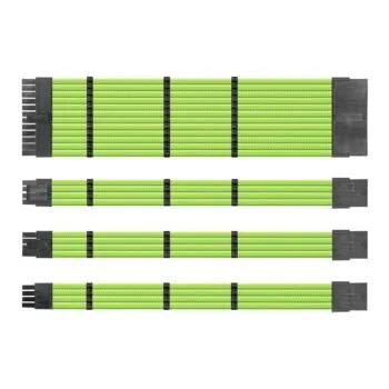Kabelių prailginimai (Cable Extensions/Sleeves) Žalia (24PIN 2x 8PIN PCIE 2x 6PIN PCIE 1x 8PIN EPS (CPU)