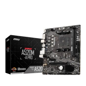 Pagrindinės plokštė MSI A520M-A PRO AM4
