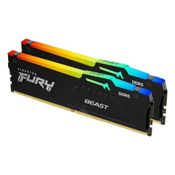 Kingston Fury Beast 32GB (2x16GB) DDR5 6000MHz CL30 ARGB (KF560C30BBEAK2-32) - Image 1