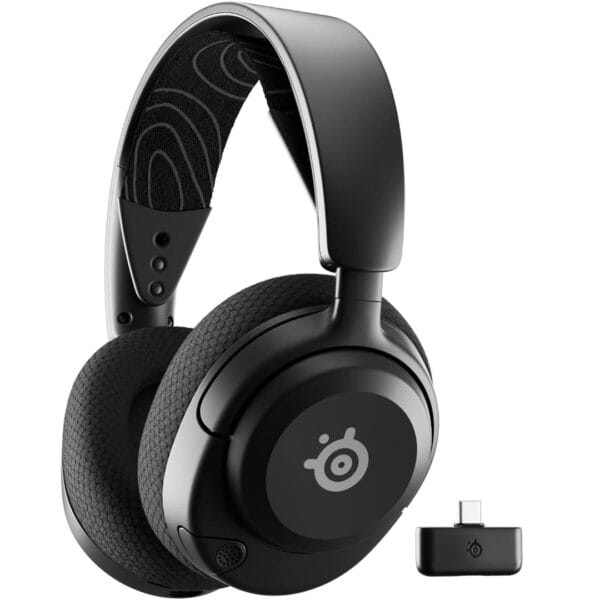 Untitled image (56) Žaidimų ausinės SteelSeries Arctis Nova 5 Belaidės (Wireless) Juoda 60H Battery Life 2.4GHz or BT ClearCast Gen2.X-Mic - Image 2